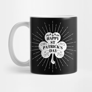 st patrick-s day shamrock white print Mug